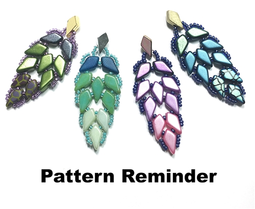 BeadSmith Exclusive Peacock Earrings Pattern Reminder