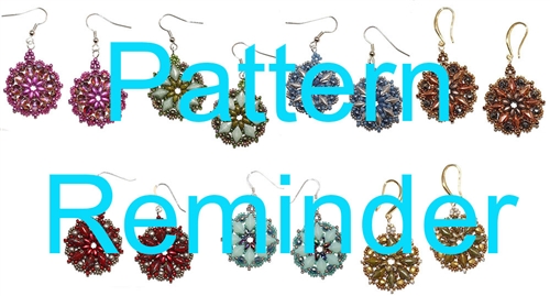 BeadSmith Exclusive Bead Primrose Earrings Pattern Reminder