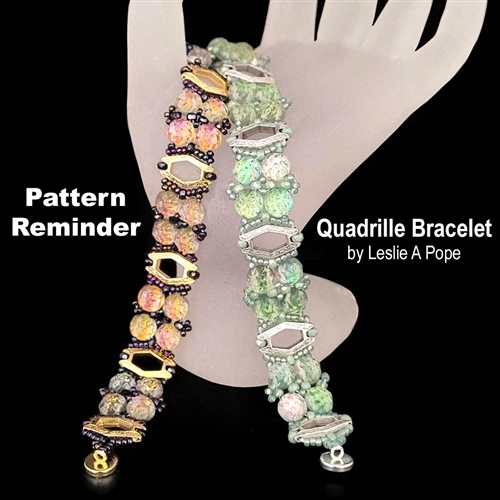 BeadSmith Exclusive  Quadrille Bracelet Pattern Reminder