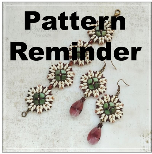 BeadSmith Exclusive Sorai Bracelet & Earrings Pattern Reminder