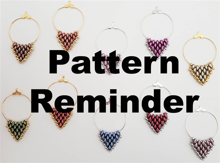 BeadSmith Exclusive Super Duper Hoops Earrings Pattern Reminder