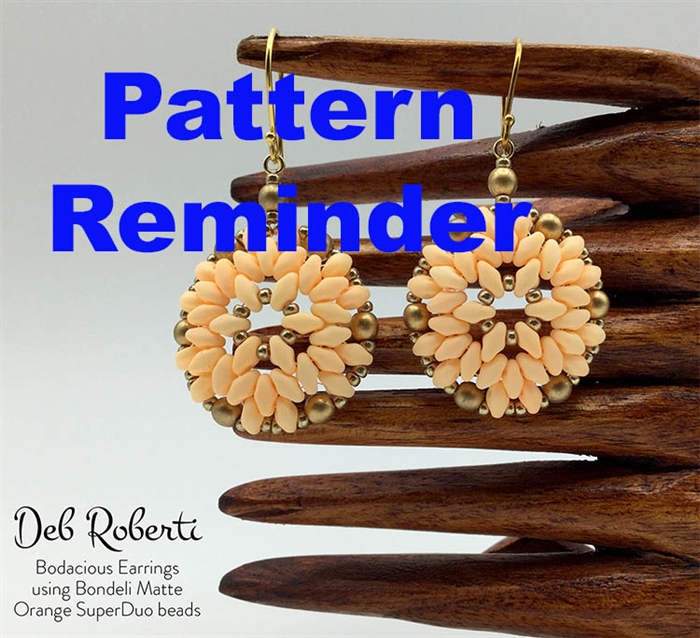 Deb Roberti's Bodacious Pendant & Earrings Pattern Reminder