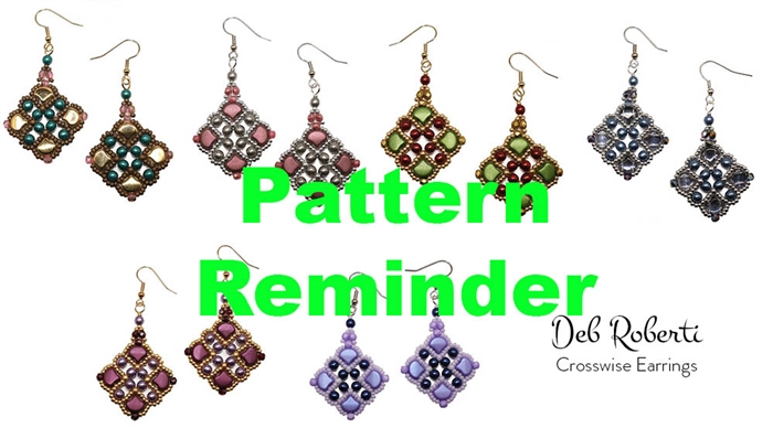 Deb Roberti's Crosswise Earrings Pattern Reminder