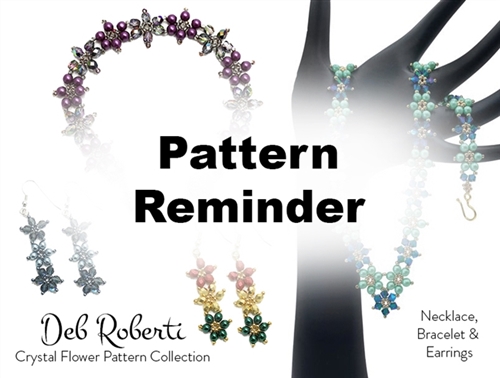 Deb Roberti's Crystal Flower Bracelet & Earrings Reminder