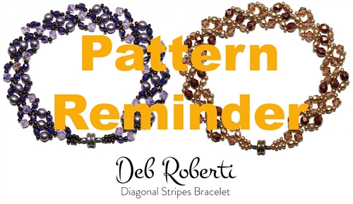 Deb Roberti's Diagonal Stripes Bracelet Pattern Reminder