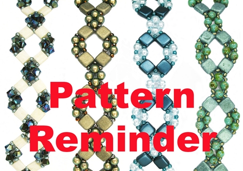Deb Roberti's Diamond Tila Bracelet & Earring Pattern Reminder