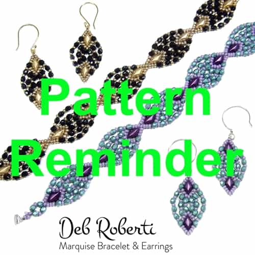 Deb Roberti's Marquise Bracelet & Earrings Pattern Reminder