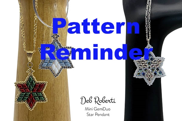 Deb Roberti's Mini GemDuo Pendant Pattern Reminder