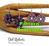 Deb Roberti's Petite Paisley Earrings Pattern Reminder