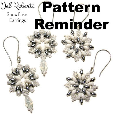 Deb Roberti's Snowflake Earrings Pattern Reminder