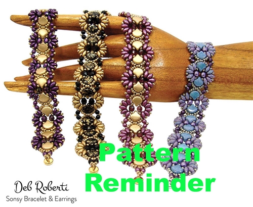 Deb Roberti's Sonsy Bracelet & Earrings Pattern Reminder