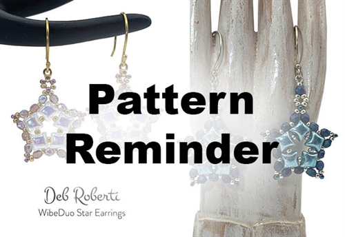 Deb Roberti's WibeDuo Star Earrings Pattern Reminder