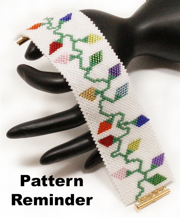 Holiday Lights Bracelet Pattern Reminder