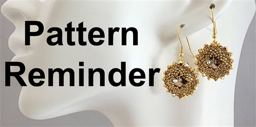 Jill Wiseman Designs Audrey Earrings Pattern Reminder