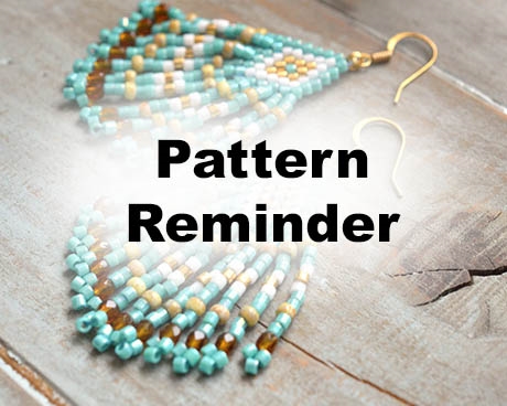 Miyuki Fringe Earrings Pattern Reminder