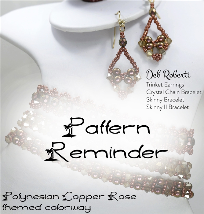 Polynesian Copper Rose themed colorway Pattern Reminder