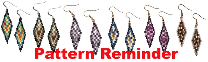 Starman Diamonds of the Desert Earrings Pattern Reminder