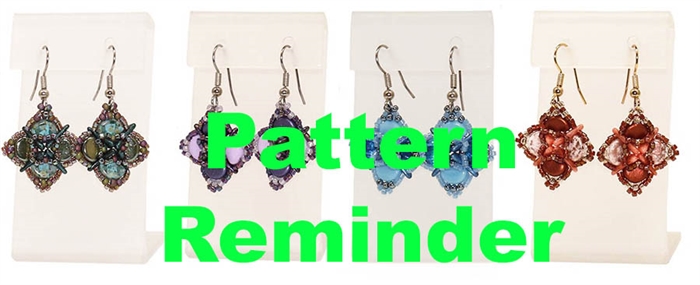 Starman Gekko Boogie Earrings Pattern Reminder