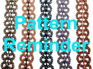 Starman Lacy Links Bracelet Pattern Reminder