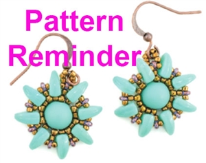Starman Sunflower Earrings Pattern Reminder