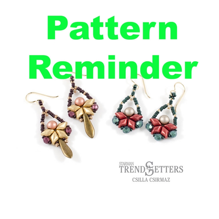 Starman Swing Time Earrings Pattern Reminder