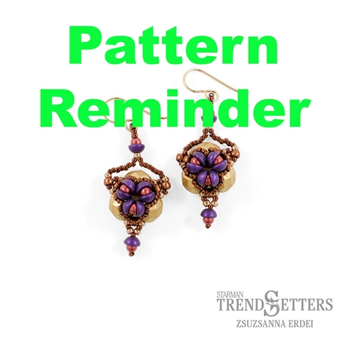 Starman Viennese Waltz Earrings Pattern Reminder