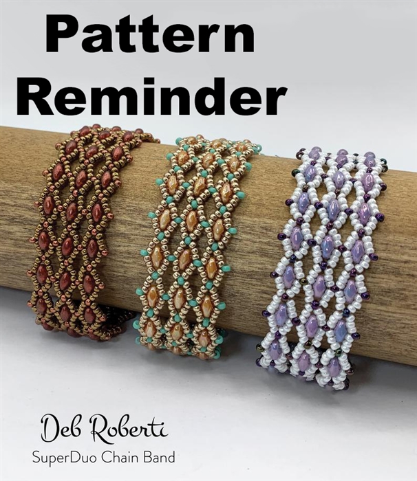 Deb Roberti's SuperDuo Chain Band Bracelet Pattern Reminder