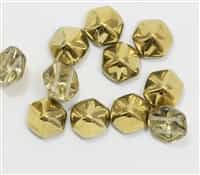 12mm Pyramid Hex Two Hole Beads - PYH12-00030-26441 - Crystal Amber - 1 Bead