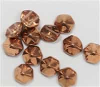 12mm Pyramid Hex Two Hole Beads - PYH12-00030-27101 - Crystal Gold Capri - 1 Bead