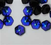 12mm Pyramid Hex Two Hole Beads - PYH12-23980-28701 - Jet AB - 1 Bead