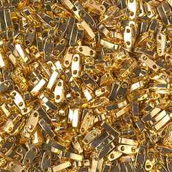 5 Grams QTL-191 M 24K Gold Plated Miyuki Quarter Tila Beads