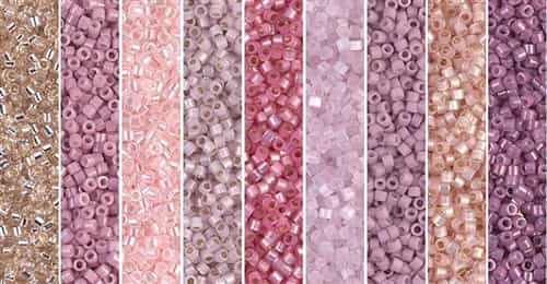 Almost Mauve Monday - Exclusive Mix of Miyuki Delica Seed Beads