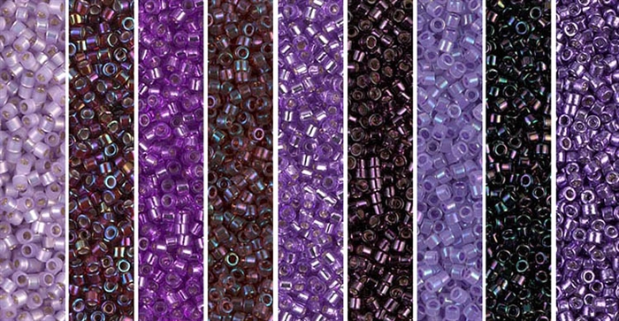Amethyst Luster Monday - Exclusive Mix of Miyuki Delica Seed Beads