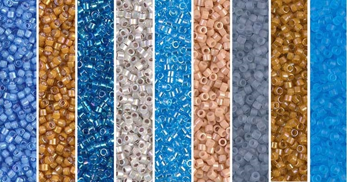 Blue Bird Monday - Exclusive Mix of Miyuki Delica Seed Beads