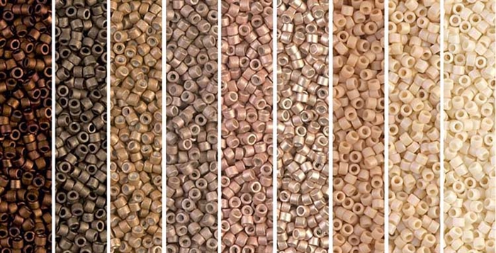 Bronze Gradation Monday - Exclusive Mix of Miyuki Delica Seed Beads