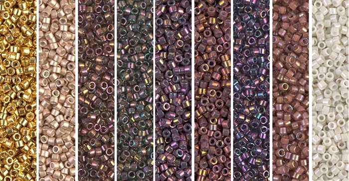 Bronzy Gold Monday - Exclusive Mix of Miyuki Delica Seed Beads