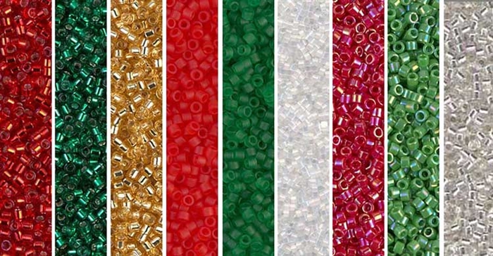 Christmas Monday - Exclusive Mix of Miyuki Delica Seed Beads