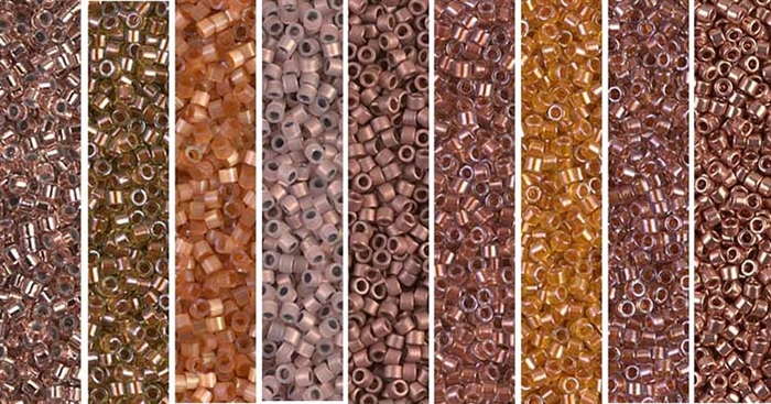 Copper Monday - Exclusive Mix of Miyuki Delica Seed Beads