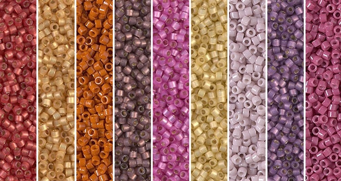 Crimson Butterscotch Monday - Exclusive Mix of Miyuki Delica Seed Beads