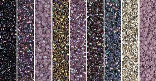 Dusky Lavender Monday - Exclusive Mix of Miyuki Delica Seed Beads
