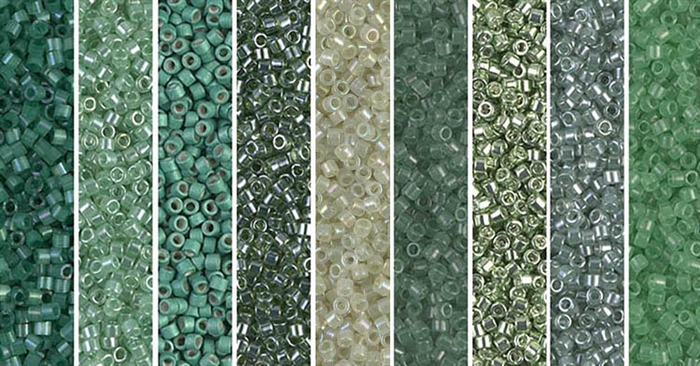 Golden Lime Monday - Exclusive Mix of Miyuki Delica Seed Beads