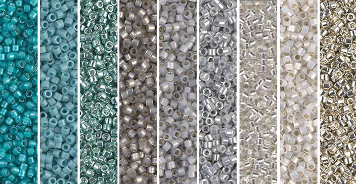 Grey Haze Monday - Exclusive Mix of Miyuki Delica Seed Beads