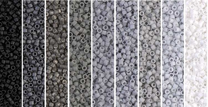 Grey*dation Monday - Exclusive Mix of Miyuki Delica Seed Beads