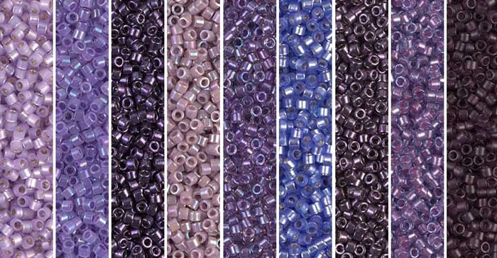 Metallic Amethyst Monday - Exclusive Mix of Miyuki Delica Seed Beads