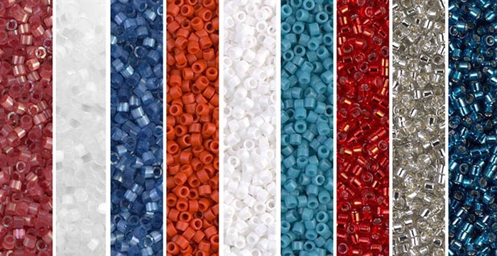 Patriotic Monday - Exclusive Mix of Miyuki Delica Seed Beads