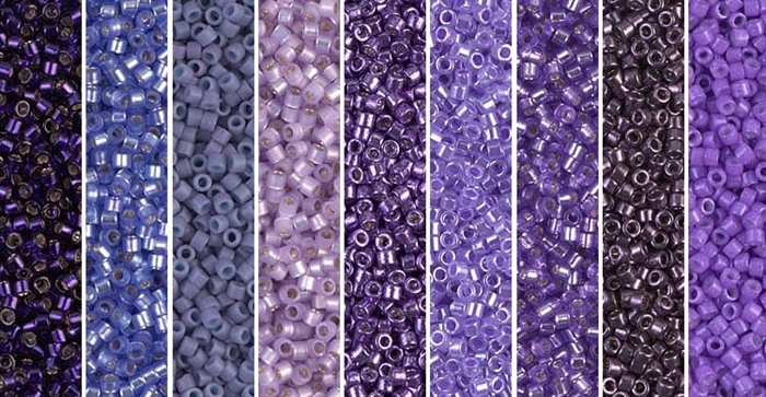 Professor Plum Monday - Exclusive Mix of Miyuki Delica Seed Beads