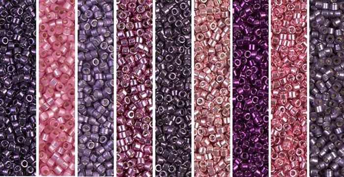 Purple Orchid Monday - Exclusive Mix of Miyuki Delica Seed Beads
