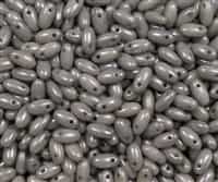 Grey Luster Czech Rizo Seed  Beads - 8 Grams