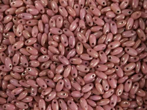 Antique Lila Luster Czech Rizo Seed  Beads - 8 Grams