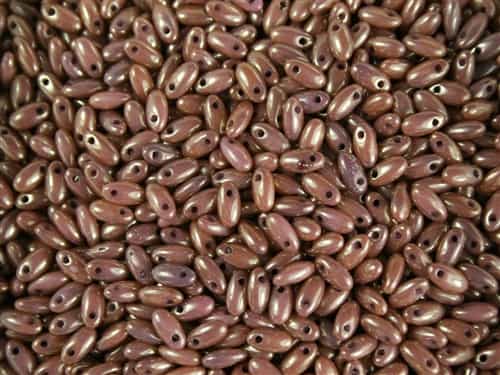 Antigue Gold Luster Czech Rizo Seed  Beads - 8 Grams